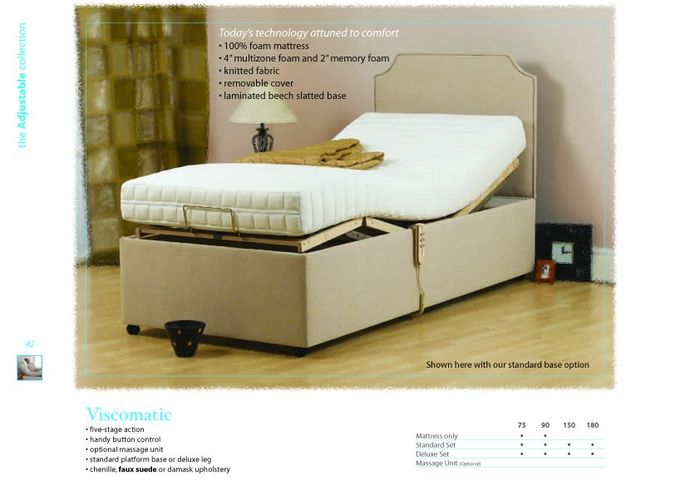 Sweet Dreams Beds Viscomatic 3ft Single Adjustable Bed