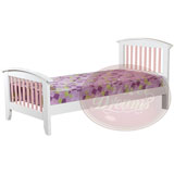 Sweet Dreams Kipling 90cm Single Bedframe in Pink and White finished Rubberwood