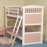 Sweet Dreams Kipling 90cm Single Bunk in Pink and White finished Rubberwood