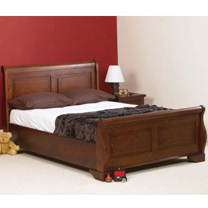 Pacino 4FT 6`Double Wooden Sleigh Bed