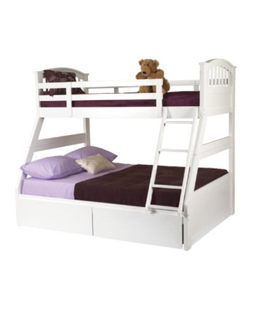 White Shaker Style Three Sleeper Bunk Bed