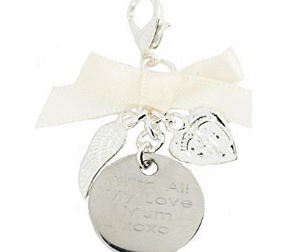 Sweet Treasure Personalised engraved Baby Loss, Miscarriage Memorial Keepsake Charms (Cream)