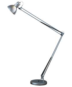 Arm Task Floor Lamp - Silver