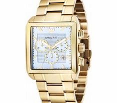 Swiss Eagle Mens Arnkell Gold Chronograph Watch