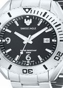 Swiss Eagle Mens Dive Torpedo Black Silver Watch