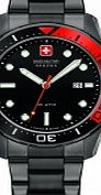 Swiss Military Mens Aqualiner Black Grey Watch