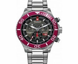 Swiss Military Mens Immersion Silver Chronograph