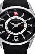 Swiss Military Mens Navalus Silver Black Watch