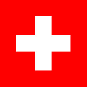 Switzerland paper table flag, 6`` x 4``
