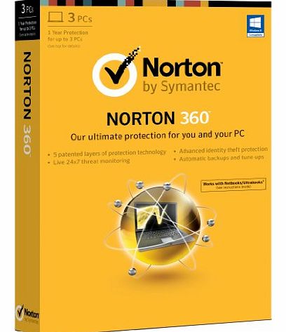 Norton 360 2013 - 1 User, 3 PCs, 1 Year Subscription