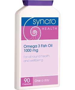 Syncro Health Omega 3 Fish Oil 1000mg - 90 Soft Gel Capsules