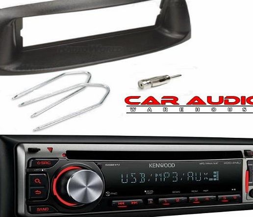 T1 Audio Fiat Punto Complete Stereo fitting kit to allow the install of a USB Car Stereo System into a Fiat Punto 1999 to 2005. Package Includes a Kenwood CD USB MP3 Car Stereo Player,Facia Adapter,Removal Key