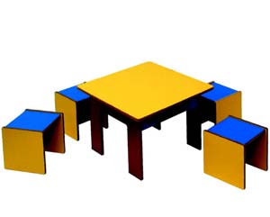 Table and stool set