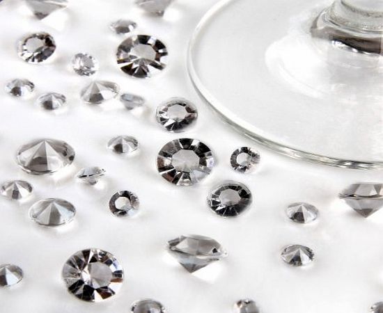 Table Decoration Diamonds 4000 Clear Mixed Sizes(2000/2.5mm 2000 /4.5mm)Wedding Table Diamonds Crystals Confetti (clear, 4.5mm