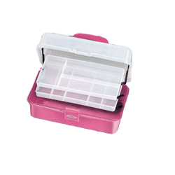 Tackle Box - 2 Tray Cantilever - Medium - (Pink)