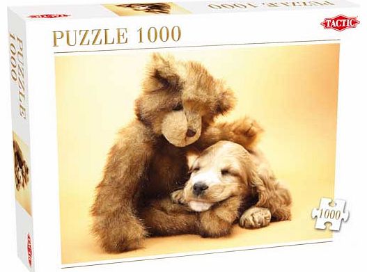 Puppy and a Teddy Bear Jigsaw Puzzle -