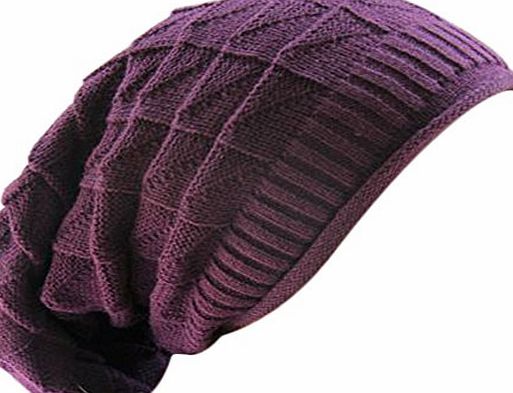 TagoWell Women Autumn Winter Triangle Warm Knitted Wool Beanie Hats Hip Hop Cap Purple