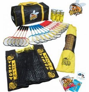 Bisi Primary Badminton Equipment Bag Includes Rackets Net Shuttles