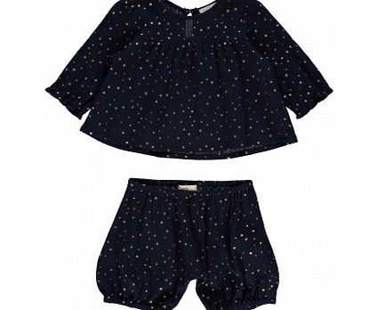 Talc Victoria Bloomer and blouse set Navy blue `3