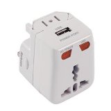 Worldwide USB Travel Adaptor / Charger Plug - Works in 175 Countries