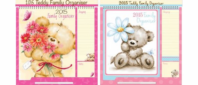 Tallon 0025 Teddy Family Calendar 2015 with Shopping List and Pen