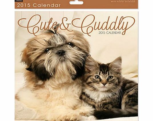 Tallon 2015 Cute amp; Cuddly Baby Animals Square To Rectangle Month Per Page Wall Calendar - 12 Images