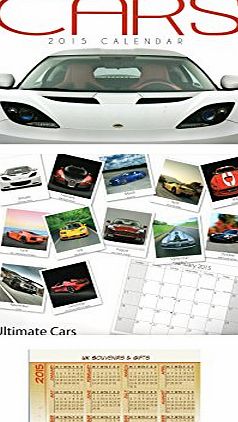 Tallon 2015 Ultimate Cars 16 Months Square Wall Calendar Bugatti Lotus Ferrari McLaren F1 Lamborghini Free Pocket Calendar Christmas Gift