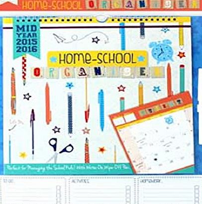 Tallon 36x33mm 2014 - 2015 Family Academic/School Organiser With Write-on Wipe-off Board, Notepad amp; Pen - Assorted Colors