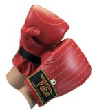 Leather Pro Mitts Red S