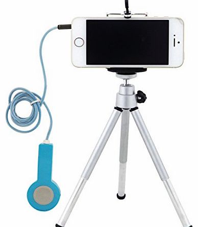 Cell Phone Clip for iPhone 5S 5C 4S 4 3GS iPod 5 iPad Air Mini New and Camera Shutter Remote Cable Release with Tripod Mount