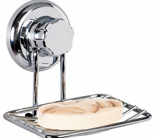 Soap Dish Holder MegaLock Chrome Plated Steel Vacuum Suction Cup 73 mm