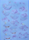 3D step by step TBZ embossed and gilded die cut decoupage sheet - new born baby girl