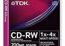 - 1 x CD-RW 700 MB ( 80min ) 4x - jewel case - storage media