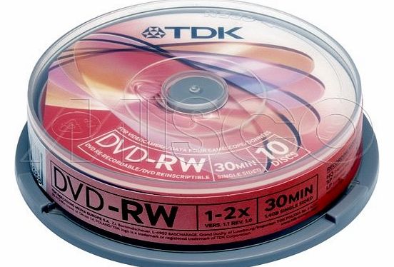 20 TDK DVD-RW 8cm Mini Discs 1.4GB for Camcorder/Handycam Use
