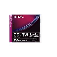 TDK CD-RW 700MB 80Min 4x - Jewel Case...