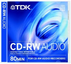 CD-RW 80 Rewritable Audio Disk (Pack 10)