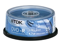 TDK DVD-R x 25 - 4.7 GB - storage media