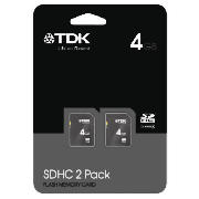 SDHC Memory Card - 4GB (Twin Pack)