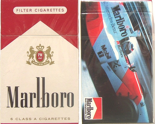 Team Memorabilia Mika Hakkinen Japanese Marlboro Cigarette Packet