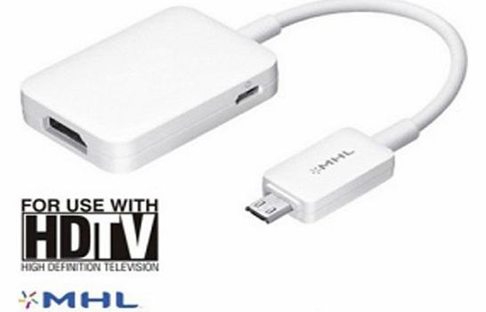 Samsung Galaxy S3 S4 Note 2 Note 8.0 HDTV Adapter MHL MICRO USB TO HDMI TV Out - Retail Pack - Work with Samsung i9300, i9500, i9505, N7100, N7105, N5100, N5110