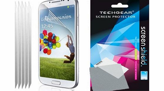 TECHGEAR  Clear LCD Screen Protector for Samsung Galaxy S4 i9500/i9505 (Pack of 5)
