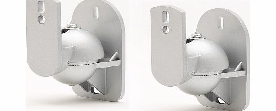 Technology Solutions TechSol 2 Pack of Universal Silver Speaker Wall Mount Brackets