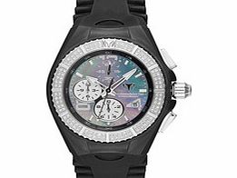 116 Diamond Chronograph Watch in Black