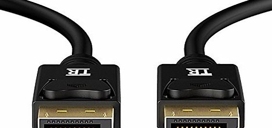 TechRise DP to DP Cable,TechRise 2-Meters Gold Plated DisplayPort to DisplayPort (DP v1.2) Audio and Video Cable 4K Resolution Supportted-Male to Male