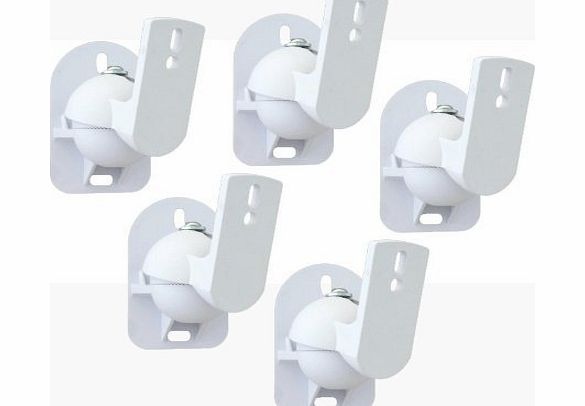 TechSol Essential TSS1-W - 5 Pack of White Universal Speaker Wall Mount Brackets Consumer Portable Electronics/Gadgets