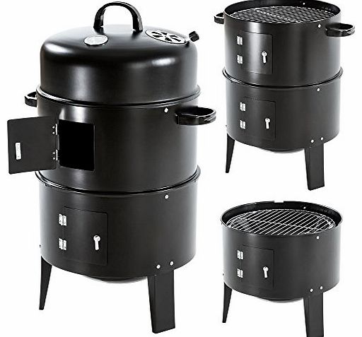 3in1 BBQ Charcoal Barbecue Smoker with heat indicator