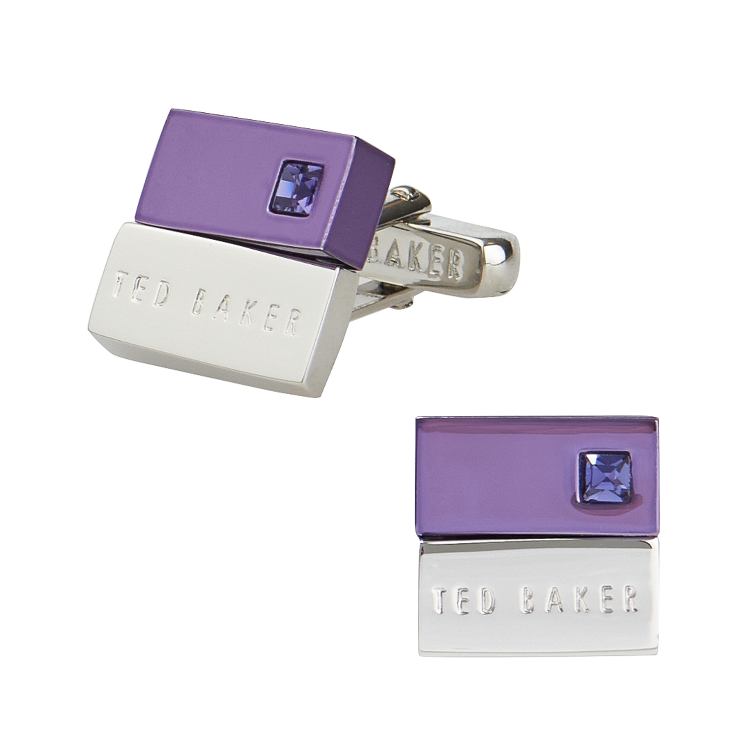 Ted Baker Bronze Two Tone Crystal Cufflinks