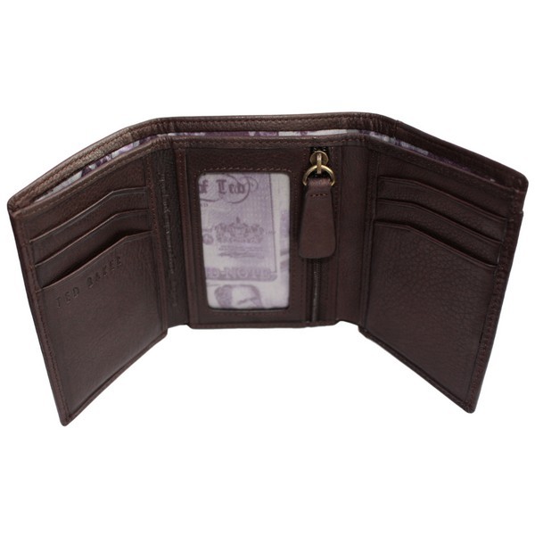 Brown Debaca Stud Tri-Fold Wallet by