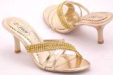 EyeCatchShoes - Womens Devine Diamante Sandals Gold Size 5