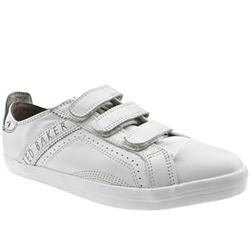 Male Ted Baker Surfer Leather Upper Lace Up Shoes in White